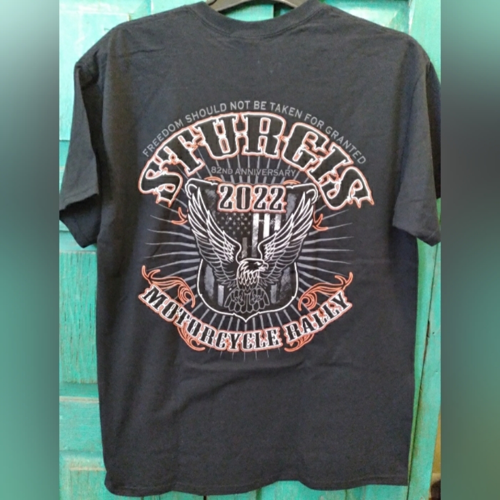 Mens Black T Shirt From Sturgis Motorcycle Rally Sz L